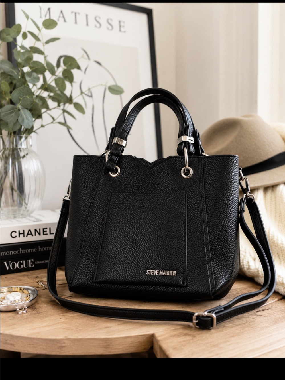 Vegan Steve Madden Black Crossbody/clutch Bag polyurethane with no lining
